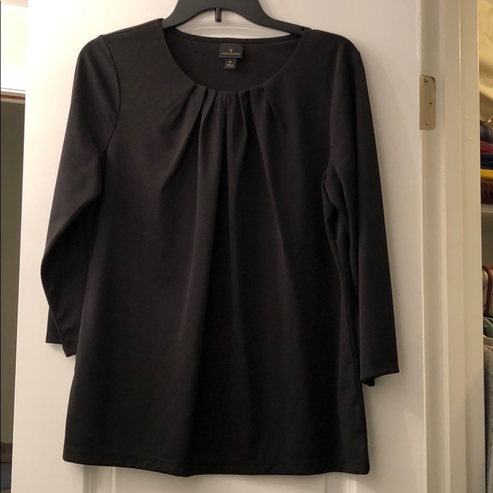 Black 3/4 length sleeve Worthington top